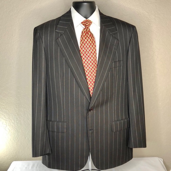 Awesome Brioni brown striped suit jacket - Picture 1 of 16
